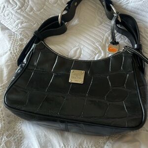 Dooney & Bourke black crocs purse